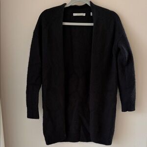 Vince Black 100% Cashmere Open Front Cardigan Sweater XS Minimalist Luxury